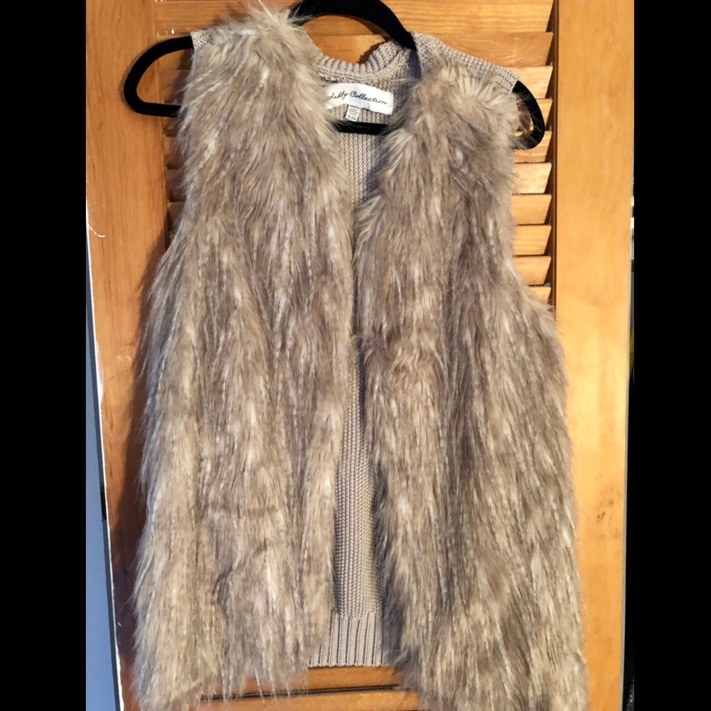 Faux fur vest